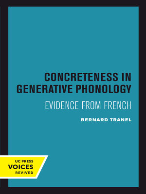 cover image of Concreteness in Generative Phonology